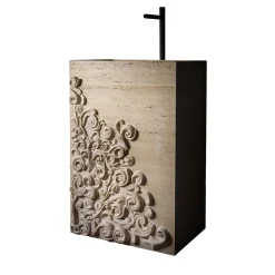 Dame Freestanding Washbasin in Travertino Paglierino