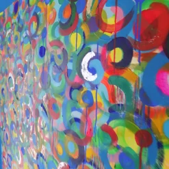 Dance of Colors Acrylic Large Painting in Blue