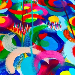 Dance of Colors Acrylic Small Painting