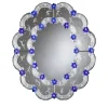 Dancers Blue & Silver Murano Glass Wall Mirror