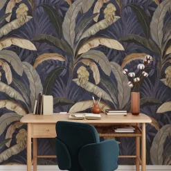 Dark Tropical Banana Wallpaper in Wild Jungle