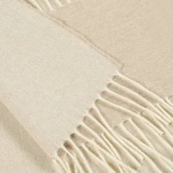 Defilé Fringed Beige Small Blanket