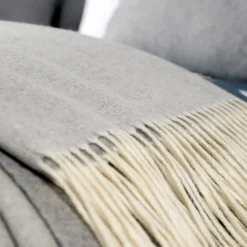 Defilé Fringed Gray Small Blanket