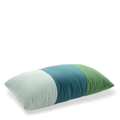 Degradè band Cushion in Cotton Velvet