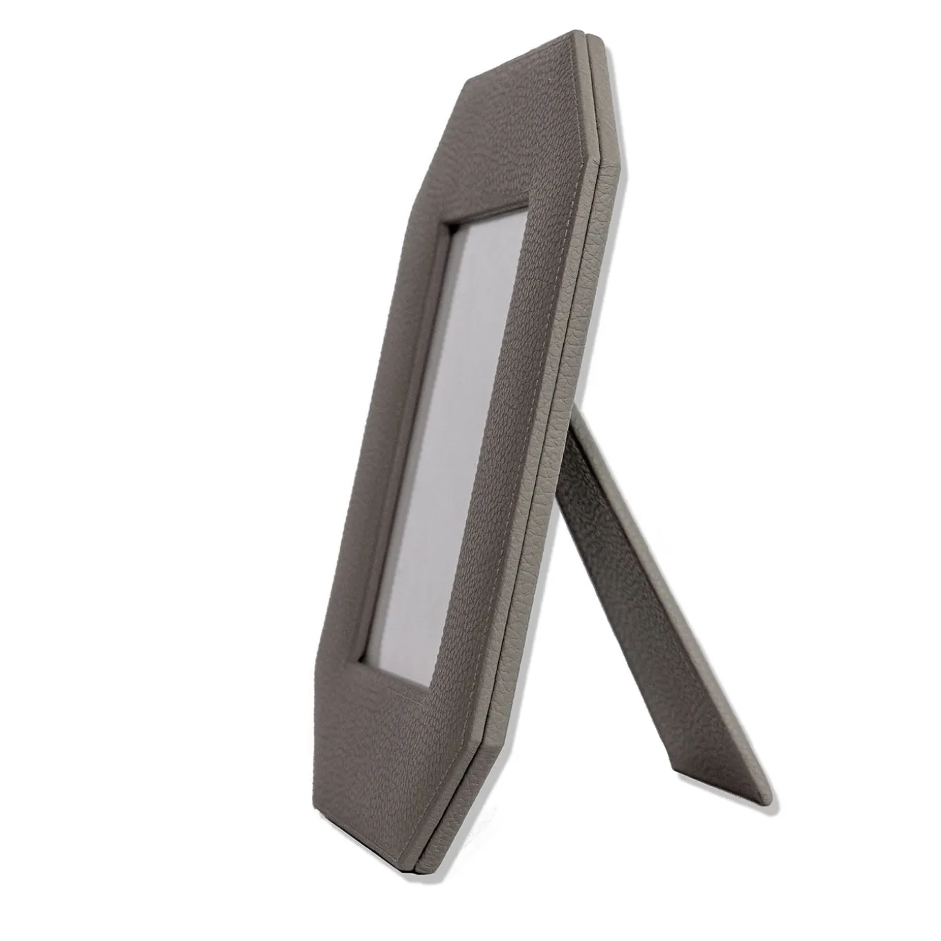 Del Monte 26 Octagonal Luna Gray Leather Frame