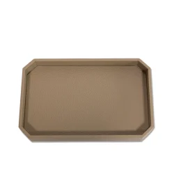 Del Monte Big Tamarone Beige Leather Vide-Poche