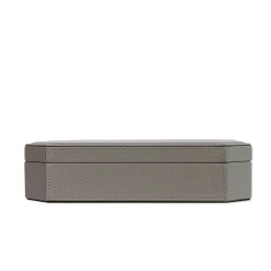 Del Monte Luna Gray Wood & Leather Box
