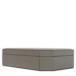 Del Monte Luna Gray Wood & Leather Box