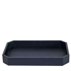 Del Monte Medium Capri Blue Wood & Leather Vide-Poche