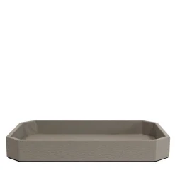 Del Monte Medium Luna Gray Leather Vide-Poche