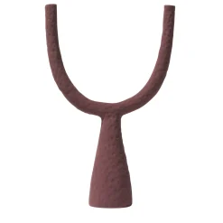 Delta Matte Burgundy Ceramic Candlestick