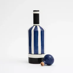 Demetra Decorative Blue Bottle with Lid