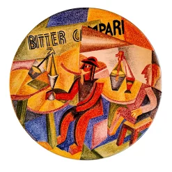 Depero for Campari Decorative Ceramic Plate