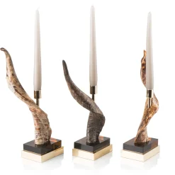 Desert Goat Horn Candle Holder