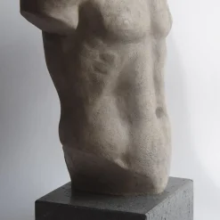 Discophoros Torso Ceramic Sculpture with base
