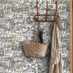 DIY Mediterranean Cityscape Wallpaper