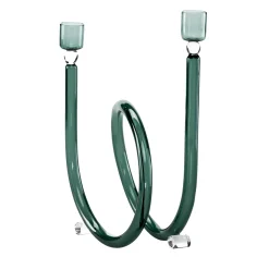 Dolce Vita Green Glass Candle Holder