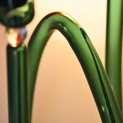 Dolce Vita Green Glass Candle Holder