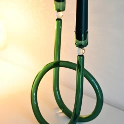 Dolce Vita Green Glass Candle Holder