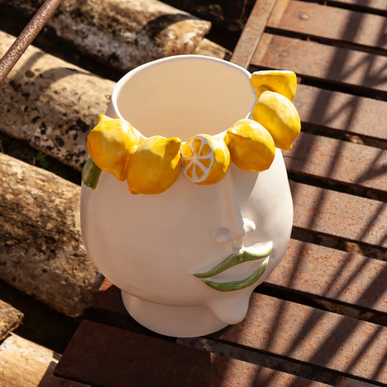 Domitilla Multicolor Ceramic Head Vase