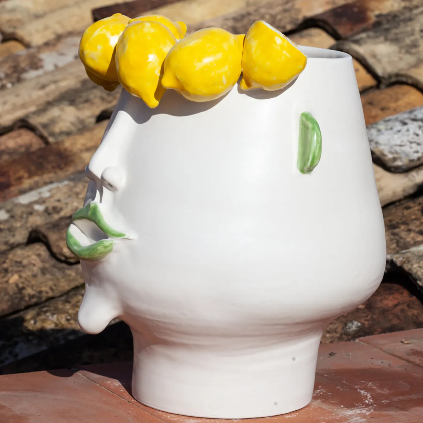 Domitilla Multicolor Ceramic Head Vase