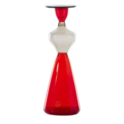Donna Campigliesca Anthropomorphic Red Glass Vase by Gio Ponti