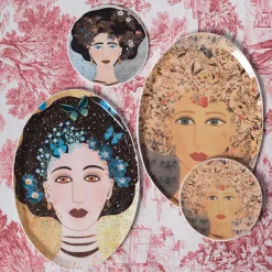 DONNE FIORITE Bianca Oval Tray