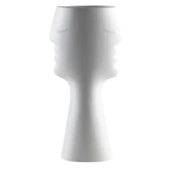 Doppiapresenza High White Vase