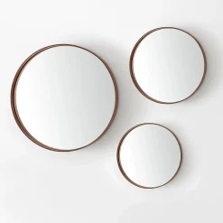 Dorian Gray Round Coppery Mirror