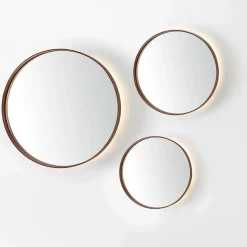 Dorian Gray Round Coppery Mirror