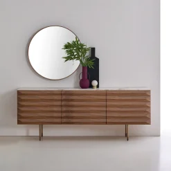 Dorian Gray Round Coppery Mirror