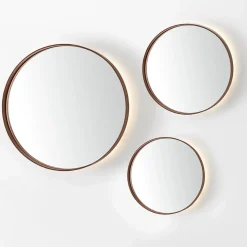 Dorian Gray Round Rusty Iron Mirror