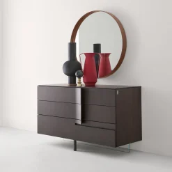 Dorian Gray Round Rusty Iron Mirror