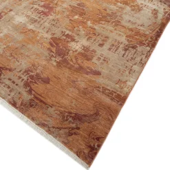 Dreamy Desire Red Orange & Red Orange Hand Knotted Rug
