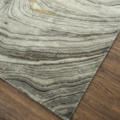 Dreamy Grooves Classic Gray & Ashwood Hand Tufted Rug