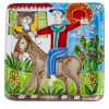 DS Square Plate Country Donkey Ride