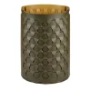 Dubai Olive and Mustard Leather Basket