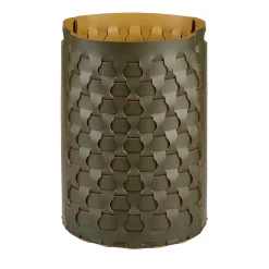 Dubai Olive and Mustard Leather Basket