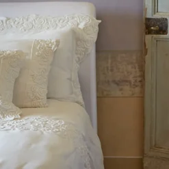 Dune Merveille Ivory Embroidered Sheet Set and Two Pillowcases