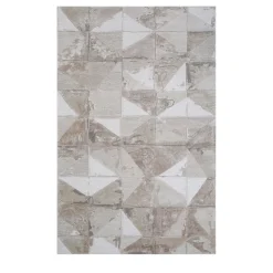 Dusky Trajectory White & Antique White Hand Tufted Rug