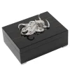 Ebony Rectangular Box with Silver Octopus
