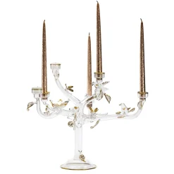 Eden Large Gold Glass Candleholder