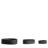 Egadi Black Set of 3 Bowls by Fabio Fazio