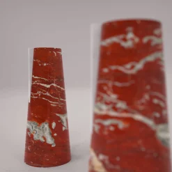 Elara Rosso Francia & White Carrara Vase