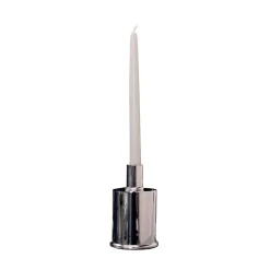 Elegant short Silver Plated Candle Holder