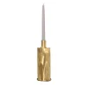 Elegant Tall Brushed Brass Candlestick Holder