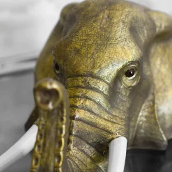 Elephant Head Brass Sculpture