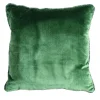Emerald Carrè Cushion in silk velvet and jacquard fabric