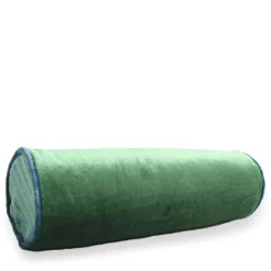 Emerald Roll Rullo Cushion in Silk Velvet