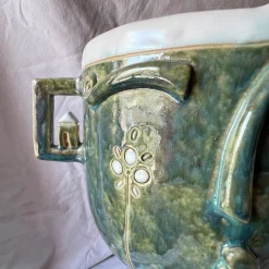 Emozionale Collection Kora Fiorita Green Ceramic Vase